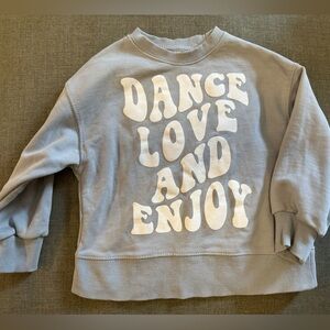 Girls Sweatshirt- Zara/ *4-5/ Blueish- grey, guc